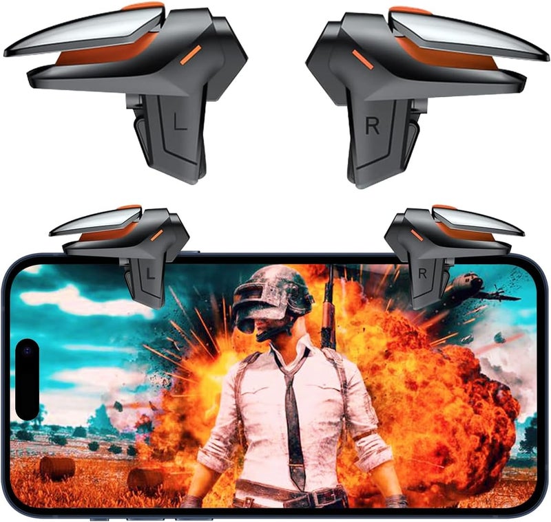 Sunmike Phone Triggers for PUBG Mobile, New Version Gaming Triggers for PUBG Mobile/Call of Duty/Knives Out/Rules of Survival, Sensitive Shoot & Aim Phone Trigger Compatible with iPhone & Android - Image 1